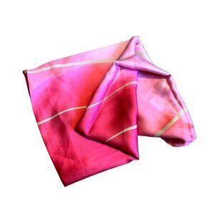 Pink & White Vintage Lancôme Paris Scarf Wrap Accessories Women’s One Size Style